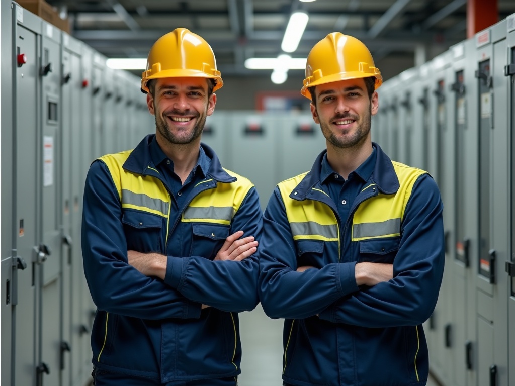 Elektriker bei der Arbeit